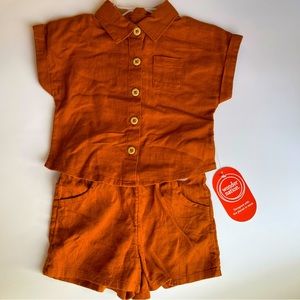 SOLD toddler burnt orange outfit set